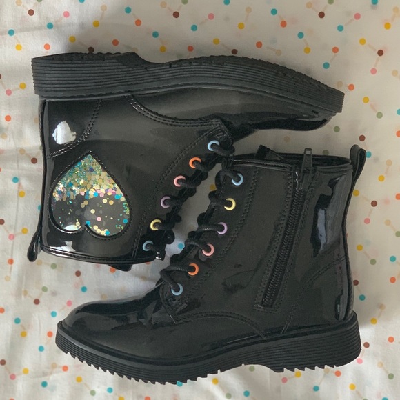 Girls Lace Up Boots - Picture 2 of 3